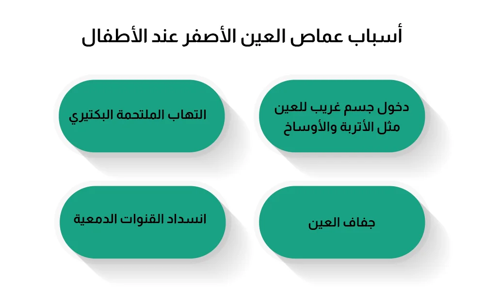 أسباب عماص العين الأصفر عند الأطفال